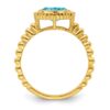 Swiss Blue Topaz Gold Ring