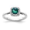 Alexandrite & Diamond Halo Ring