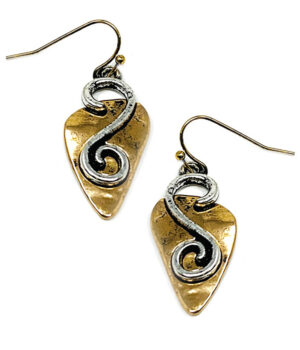 Vintage metal spiral earrings