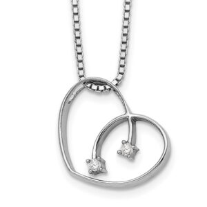 February $100 Special - Diamond Open Heart Necklace