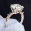 4ct Moissanite & Sapphire Ring