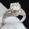 18k White Gold 1.5ct Moissanite & Diamond Ring