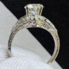 18k White Gold 1.5ct Moissanite & Diamond Ring