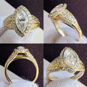 Marquise Moissanite & Diamond Ring *Made To Order*
