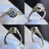 Vintage Style Round Bezel Moissanite Ring