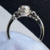 Vintage Style Oval 1.5ct Bezel Moissanite Ring