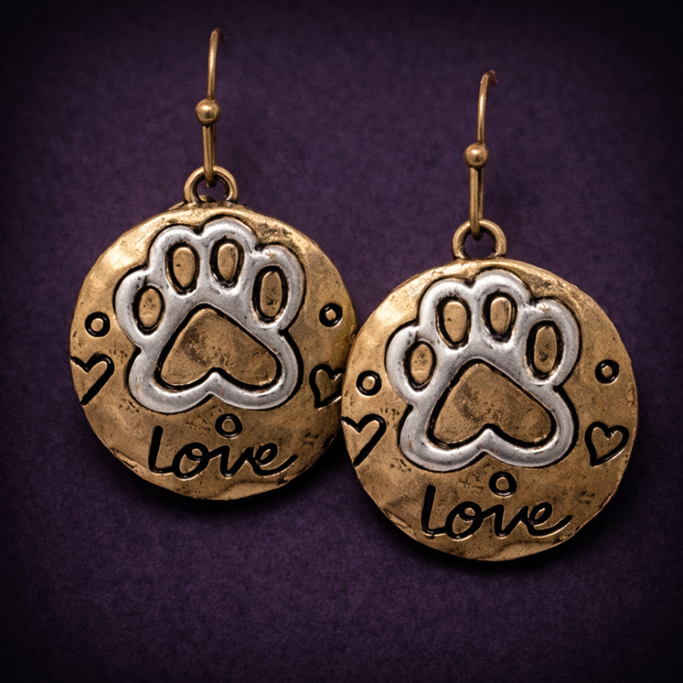 Paw love earrings