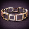 Vintage square link stretch bracelet