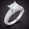 continuum silver moissanite ring princess cut center