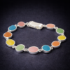 Sealife theme multi seaglass link magnetic bracelet