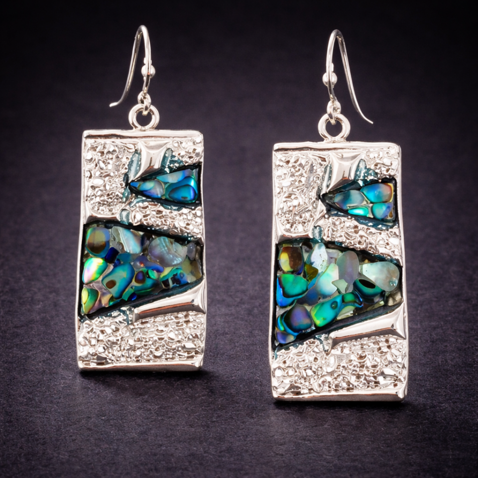 Abalone bar earring
