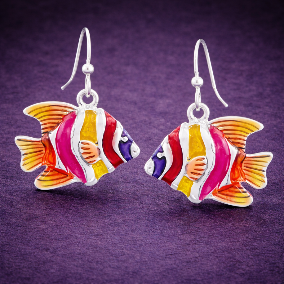 tropical fish earrings