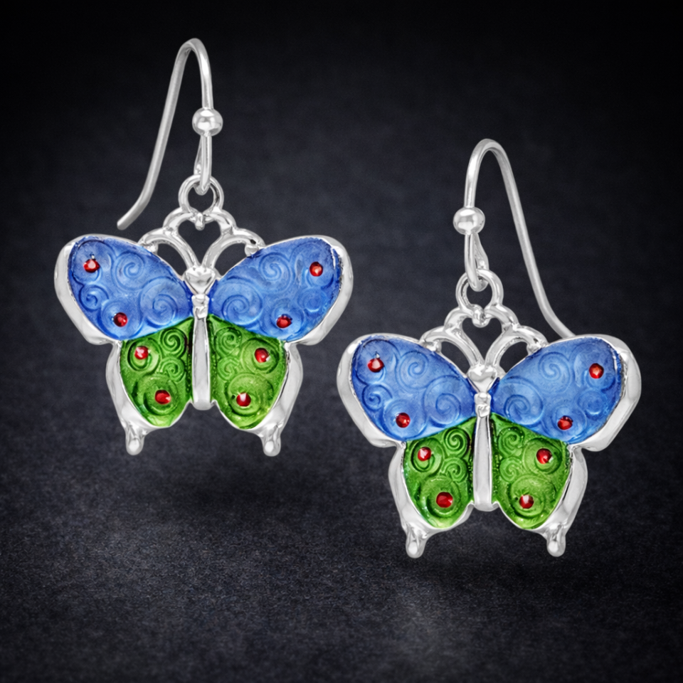 Acrylic butterfly earrings