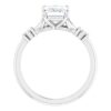 continuum silver moissanite emerald cut ring