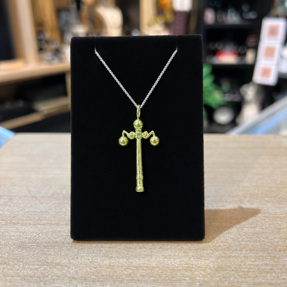 Green Gold Lewisburg Lamppost Necklace (large)