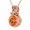 imperial ember pumpkin spice moissanite necklace in rose gold