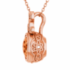 imperial ember pumpkin spice moissanite necklace in rose gold