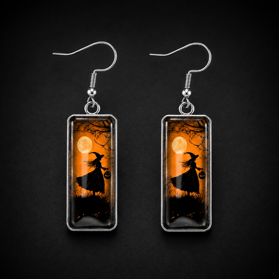 Witches Halloween Night Earrings