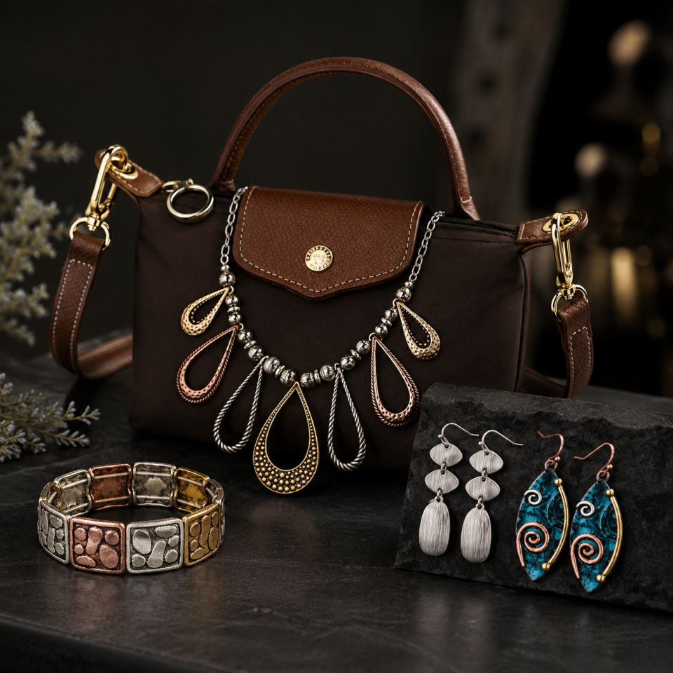 jewelry bundle with handbag